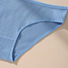 Women Ribbed Cotton Bikini Briefs 7-Piece