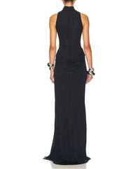 Elegant High-Waist Split Maxi Dress