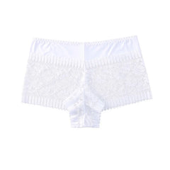 White lace shorts on a white background