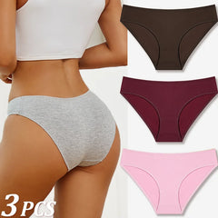 Women’s Cotton Low-Rise Breathable Briefs 3-piece Set