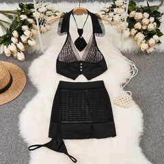 Preppy Style Three Piece Set