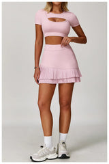High Waist Women’s Pleated Tennis Skirt with Pockets