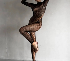 Chic Mesh Leopard Bodysuit