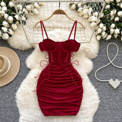 Sexy Folds Sheath Club Dress