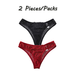 Lace Hollow Thong 2-Pack Women Low-Rise