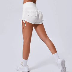 High-Waist Push-Up Workout Shorts with Pocket – Women's Gym & Yoga Leggings