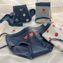 Sweet Bow Solid Cotton Briefs 5pcs