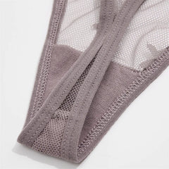 Women's Butterfly Mesh 4-Pack Thong Underwear