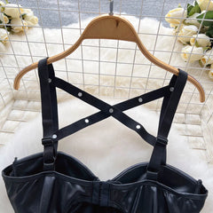 Sexy Backless Camis Nightwear - Erotic Leather Night Dress for Women