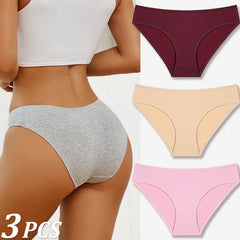 Women’s Cotton Low-Rise Breathable Briefs 3-piece Set