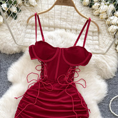 Sexy Folds Sheath Club Dress
