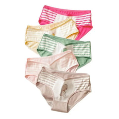 Sweet Bow Solid Cotton Briefs 5pcs