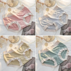 Ruffle Edge Mid-Rise Cotton Briefs 4-Pack