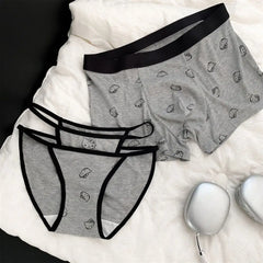 Cute Cartoon Couple Underwear Set