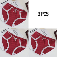 Cute Cotton Mid-Rise Panty Set 3 Pack