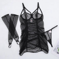 Elegant Sheer Babydoll Lingerie Set