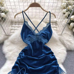 Seductive V-Neck Nightwear Set - Erotic Lingerie for Women