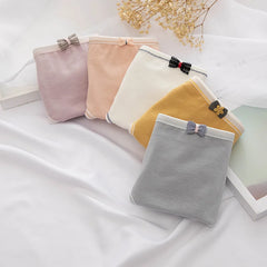 Sweet Bow Solid Cotton Briefs 5pcs