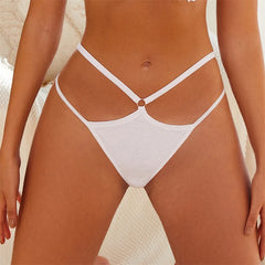 White bikini bottom on a neutral background