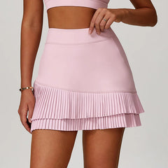High Waist Women’s Pleated Tennis Skirt with Pockets