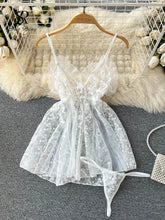 Sheer Lace Ruffled Night Dress