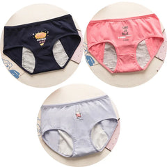 3 PCS Cute Leakproof Period Underwear Set