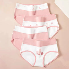 Women Cartoon Shaping Briefs 4pcs