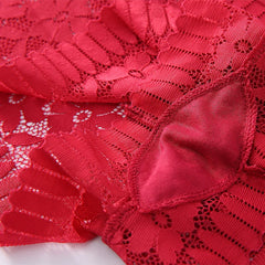 High Waist Floral Lace Shortie Briefs 3-Pack