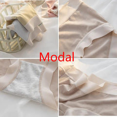 Ruffle Edge Mid-Rise Cotton Briefs 4-Pack