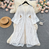 Sheer Elegant Long Robe Dress