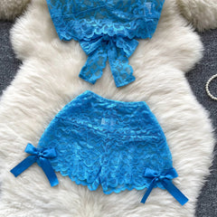 Fashion Bow Lace Sexy Lingerie Set