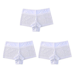 High Waist Floral Lace Shortie Briefs 3-Pack