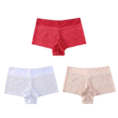 High Waist Floral Lace Shortie Briefs 3-Pack