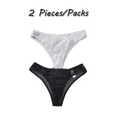 Lace Hollow Thong 2-Pack Women Low-Rise