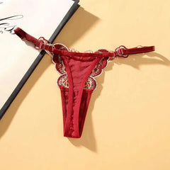 Butterfly Embroidery O-Ring Low-Rise Thong