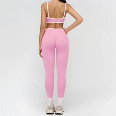 Contrasting Color Women’s Gym Set