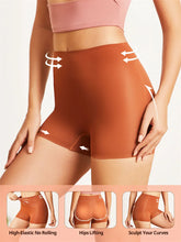 Women’s High Waist Ice Silk Safety Shorts – Anti-Chafing Slip Pants