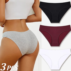 Women’s Cotton Low-Rise Breathable Briefs 3-piece Set