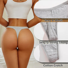 4-Piece Women's Low-Rise Thong Underwear Set
