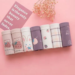 7 Pcs Women’s Cotton Printed Briefs Set