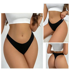 Black underwear being worn by a model with 'CuteBite' branding.