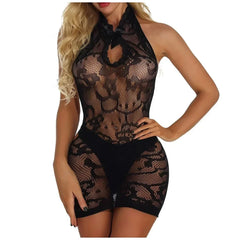 Women Lace Babydoll Lingerie Garter Set