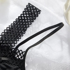 Leopard Lace Mesh Low-Rise G-String Thong