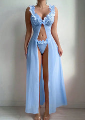 3D Petal Bralette Maxi Lingerie Set