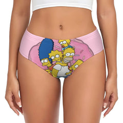 Cartoon Print Breathable Cotton Briefs