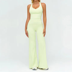 Contrasting Color Yoga Tracksuit Set