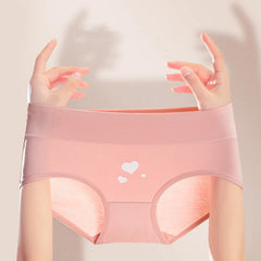 Plus Size Love High Waist Briefs 4pcs