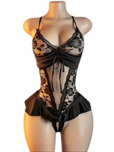 Women Floral Lace Babydoll Set