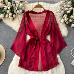 Sensual Hanfu Chiffon Robe Set