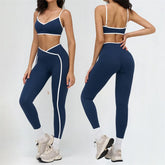 Contrasting Color Women’s Gym Set
